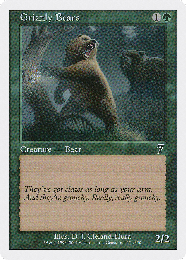 Grizzly Bears (7ED-251) [7th Edition] Foil MTG Single Wizards of the Coast