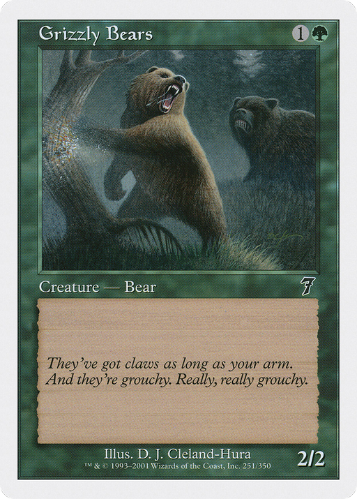 Grizzly Bears (7ED-251) [7th Edition] Foil MTG Single Wizards of the Coast