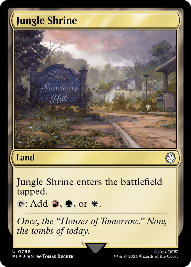 Jungle Shrine (Surge Foil) (PIP-798) [Fallout] Foil MTG Single Wizards of the Coast