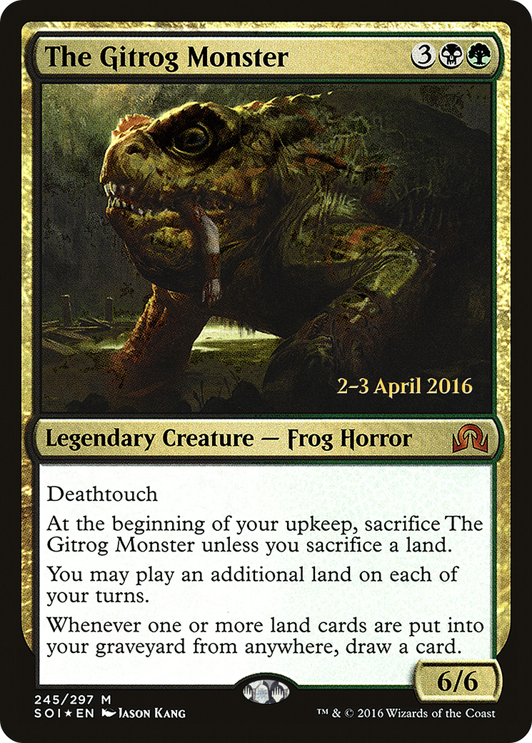 The Gitrog Monster (PRE-245) [Shadows over Innistrad Promos] Foil MTG Single Wizards of the Coast