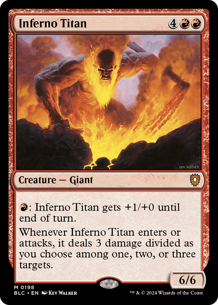 Inferno Titan (BLC-198) [Bloomburrow Commander] MTG Single Wizards of the Coast