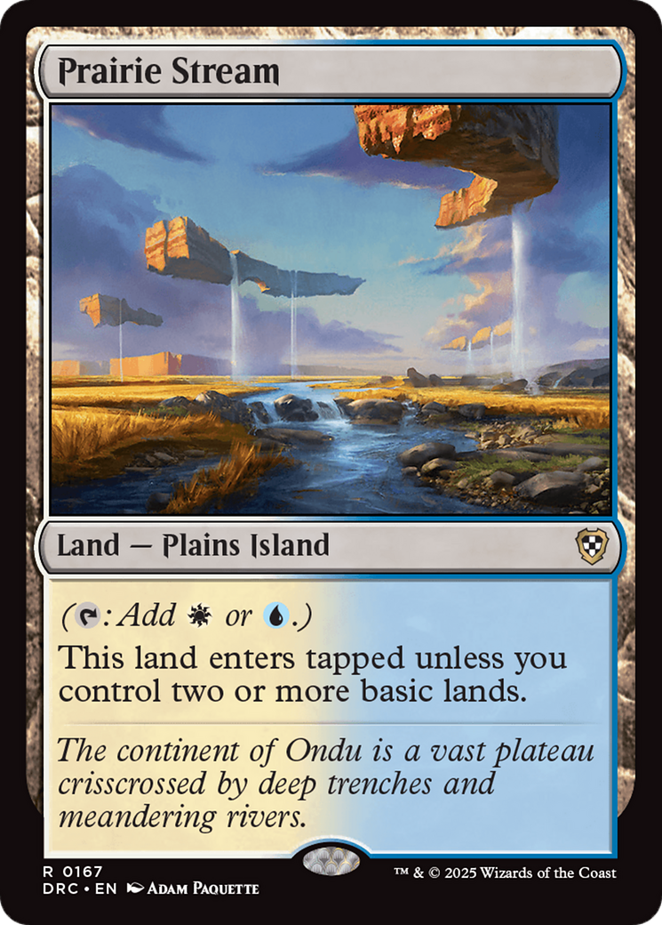 Prairie Stream (DRC-167) [Commander: Aetherdrift] MTG Single Wizards of the Coast