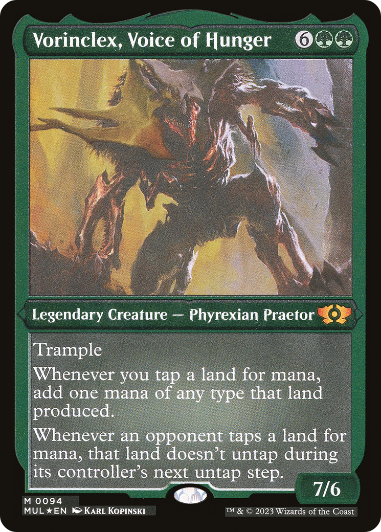 Vorinclex, Voice of Hunger (Foil Etched) (MUL-094) [Multiverse Legends] Etched Foil MTG Single Wizards of the Coast