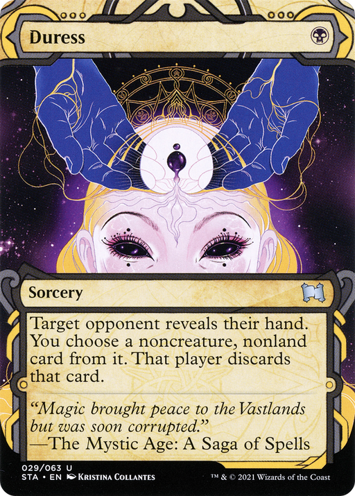 Duress (STA-029) [Strixhaven Mystical Archive] (Showcase) (Borderless) Foil MTG Single Wizards of the Coast