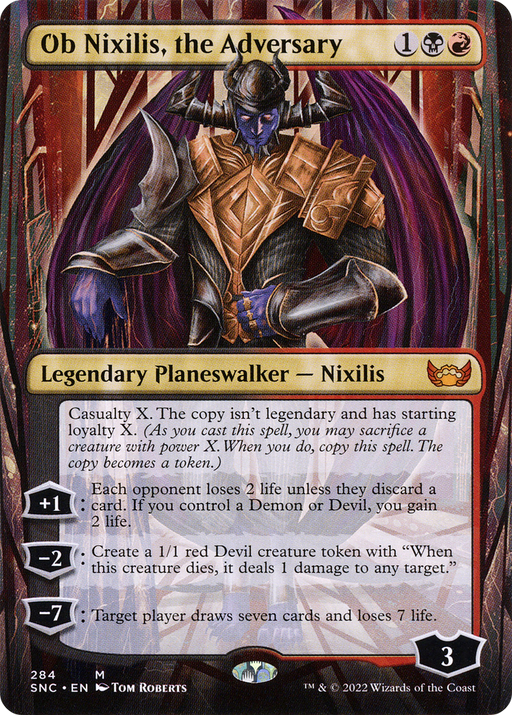 Ob Nixilis, the Adversary (SNC-284) [Streets of New Capenna] (Borderless) MTG Single Wizards of the Coast