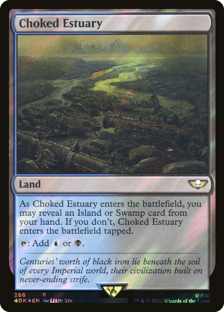 Choked Estuary (40K-268★) [Warhammer 40,000 Commander] Foil MTG Single Wizards of the Coast