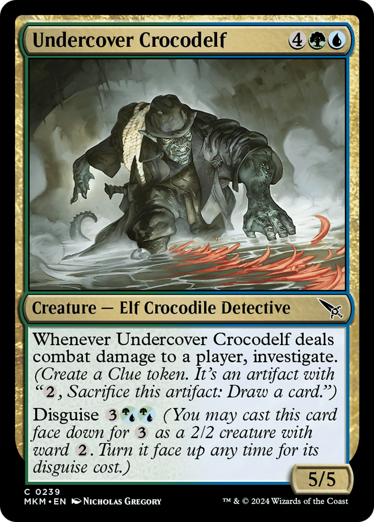 Undercover Crocodelf (a) (MKM-239) [Murders at Karlov Manor] Foil MTG Single Murders at Karlov Manor