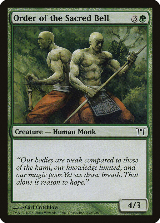 Order of the Sacred Bell (CHK-232) [Champions of Kamigawa] MTG Single Wizards of the Coast