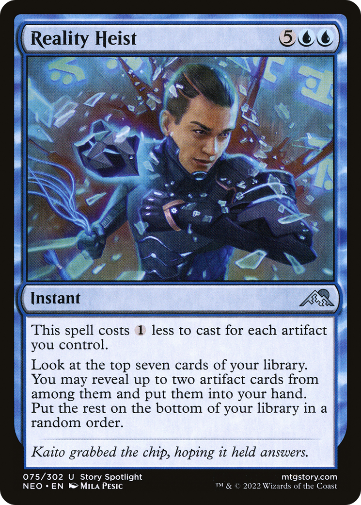 Reality Heist (NEO-075) [Kamigawa: Neon Dynasty] Foil MTG Single Wizards of the Coast
