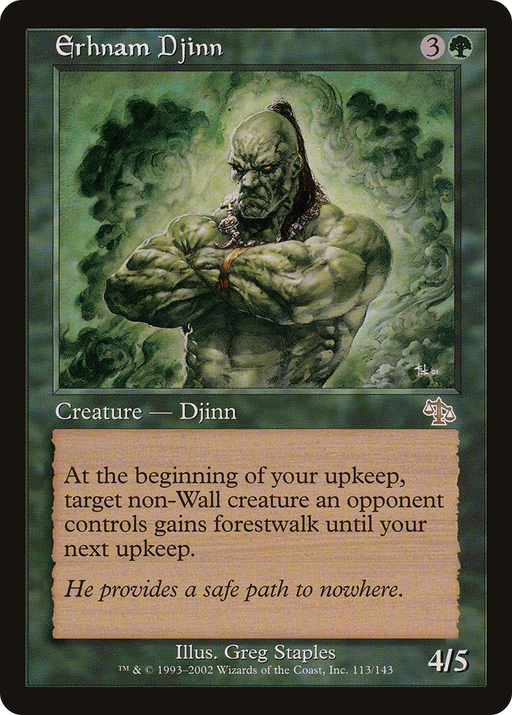 Erhnam Djinn (JUD-113) [Judgment] Foil MTG Single Wizards of the Coast