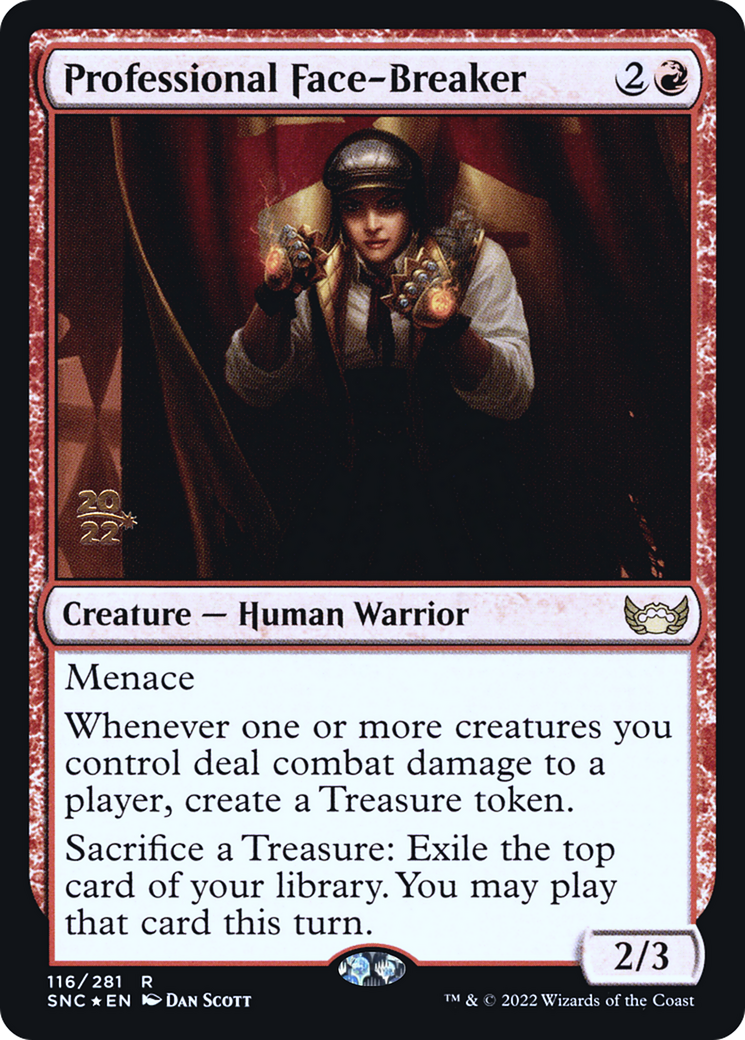 Professional Face-Breaker (PRE-116) [Streets of New Capenna Promos] Foil MTG Single Wizards of the Coast