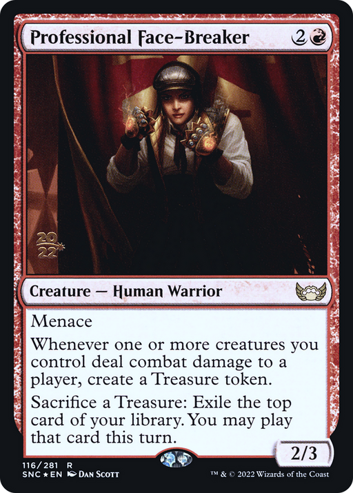Professional Face-Breaker (PRE-116) [Streets of New Capenna Promos] Foil MTG Single Wizards of the Coast