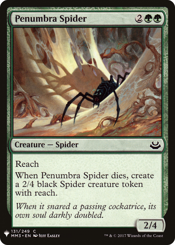 Penumbra Spider (LIST-MM3-131) [Mystery Booster] The List MTG Single Wizards of the Coast