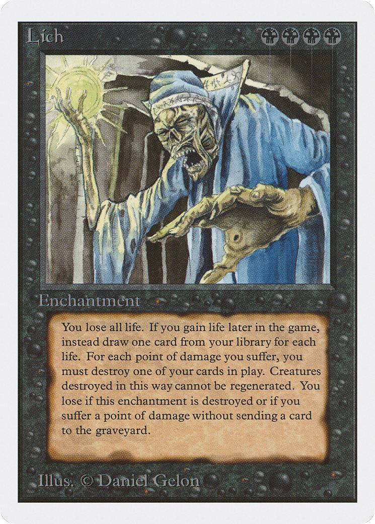 Lich (2ED-114) [Oldschool] Unlimited Edition MTG Single Wizards of the Coast