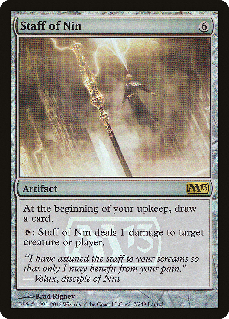 Staff of Nin (LARP-217) [Magic 2013 Promos] Foil MTG Single Wizards of the Coast