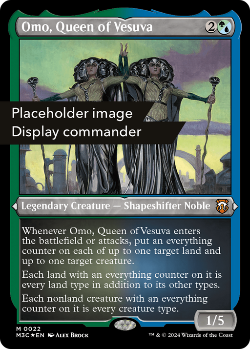 Omo, Queen of Vesuva (Display Commander) (Ripple Foil) - Thick Stock (M3C-149) [Modern Horizons 3 Commander] Foil MTG Single Wizards of the Coast