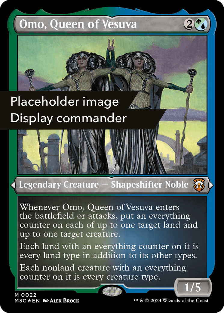 Omo, Queen of Vesuva (Display Commander) (Ripple Foil) - Thick Stock (M3C-149) [Modern Horizons 3 Commander] MTG Single Wizards of the Coast