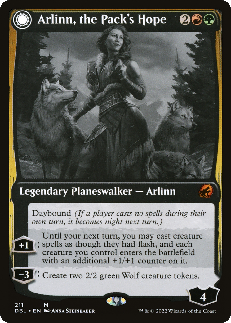 Arlinn, the Pack's Hope // Arlinn, the Moon's Fury (DBL-211) [Innistrad: Double Feature] Foil MTG Single Wizards of the Coast