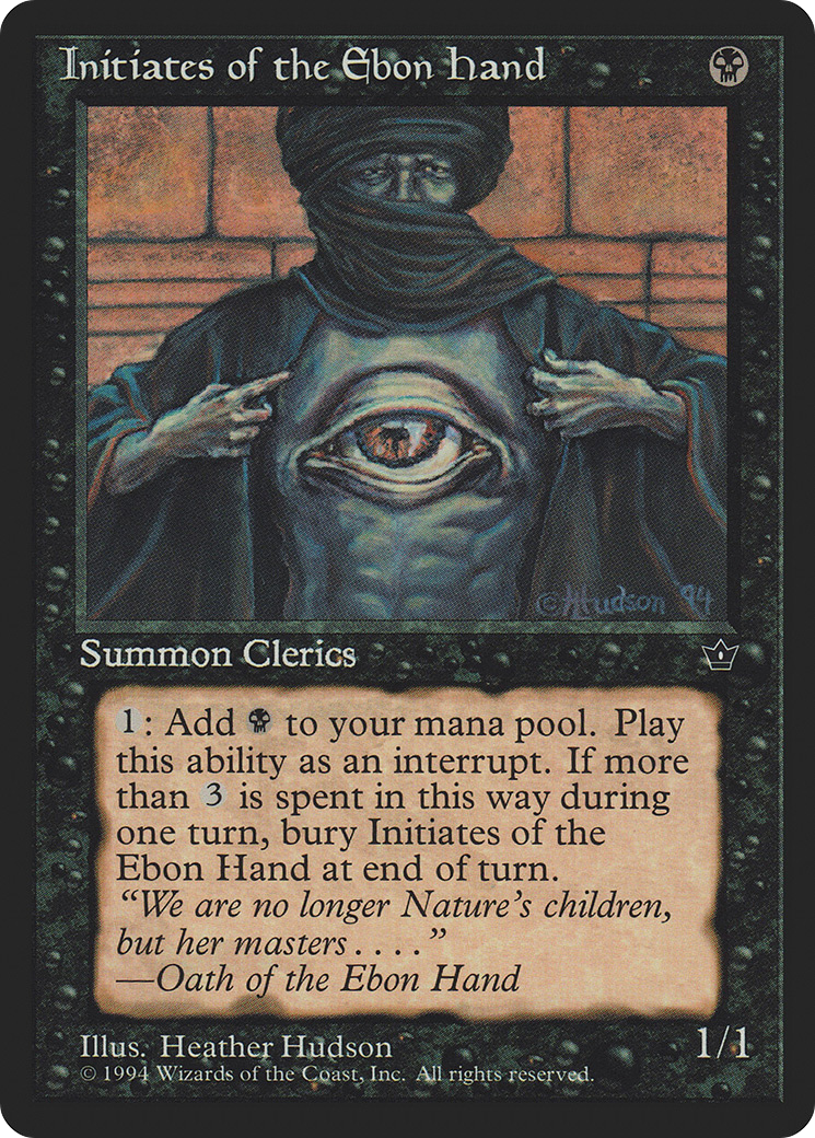 Initiates of the Ebon Hand (Hudson) (FEM-) [Fallen Empires] MTG Single Wizards of the Coast