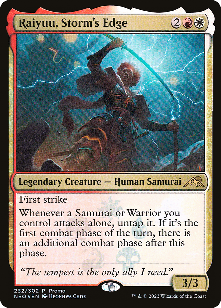 Raiyuu, Storm's Edge (MEDIA-232★) [Kamigawa: Neon Dynasty Promos] Foil MTG Single Wizards of the Coast