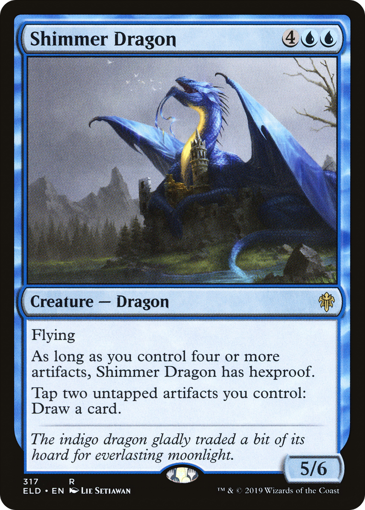 Shimmer Dragon (ELD-317) [Throne of Eldraine] MTG Single Wizards of the Coast