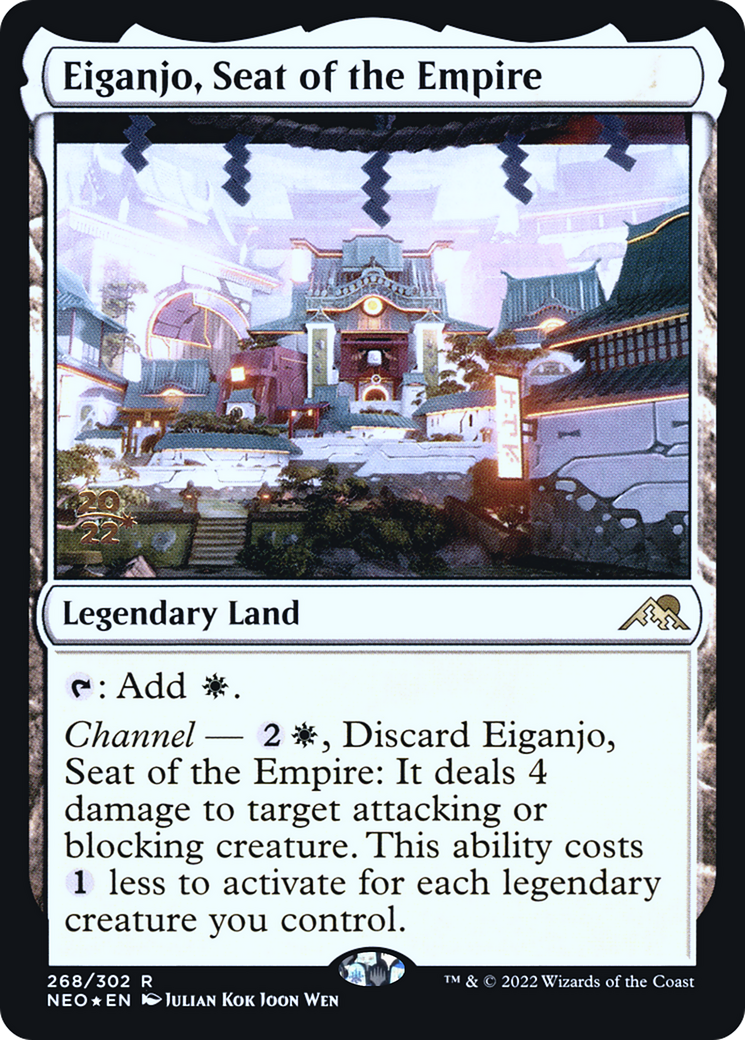 Eiganjo, Seat of the Empire (PRE-268) [Kamigawa: Neon Dynasty Promos] Foil MTG Single Wizards of the Coast