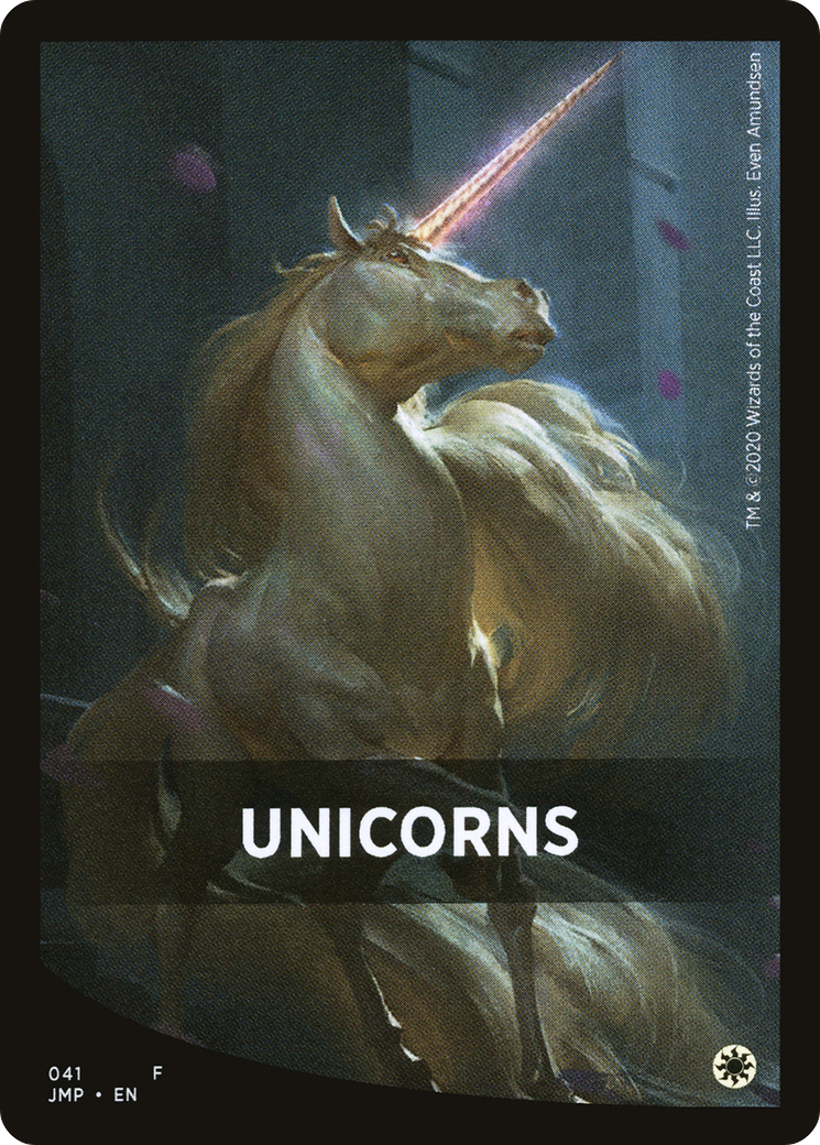 Unicorns Theme Card (JMP-041) [Tokens] Jumpstart Front Cards MTG Single Wizards of the Coast