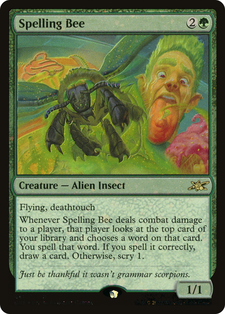 Spelling Bee (Galaxy Foil) (UNF-441) [Unfinity] Foil MTG Single Wizards of the Coast