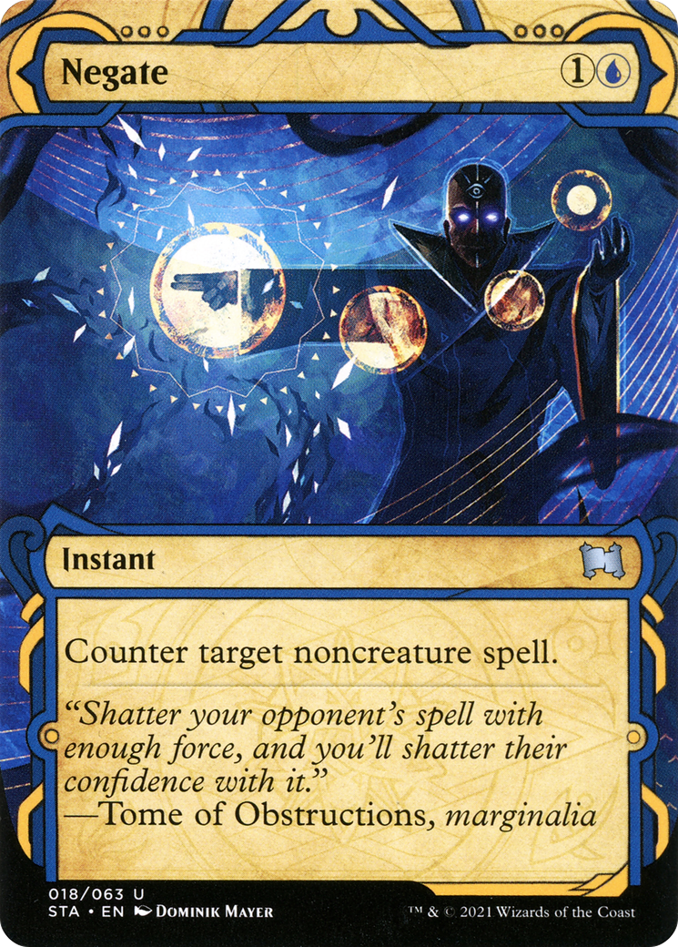 Negate (STA-018) [Strixhaven Mystical Archive] (Showcase) (Borderless) MTG Single Wizards of the Coast