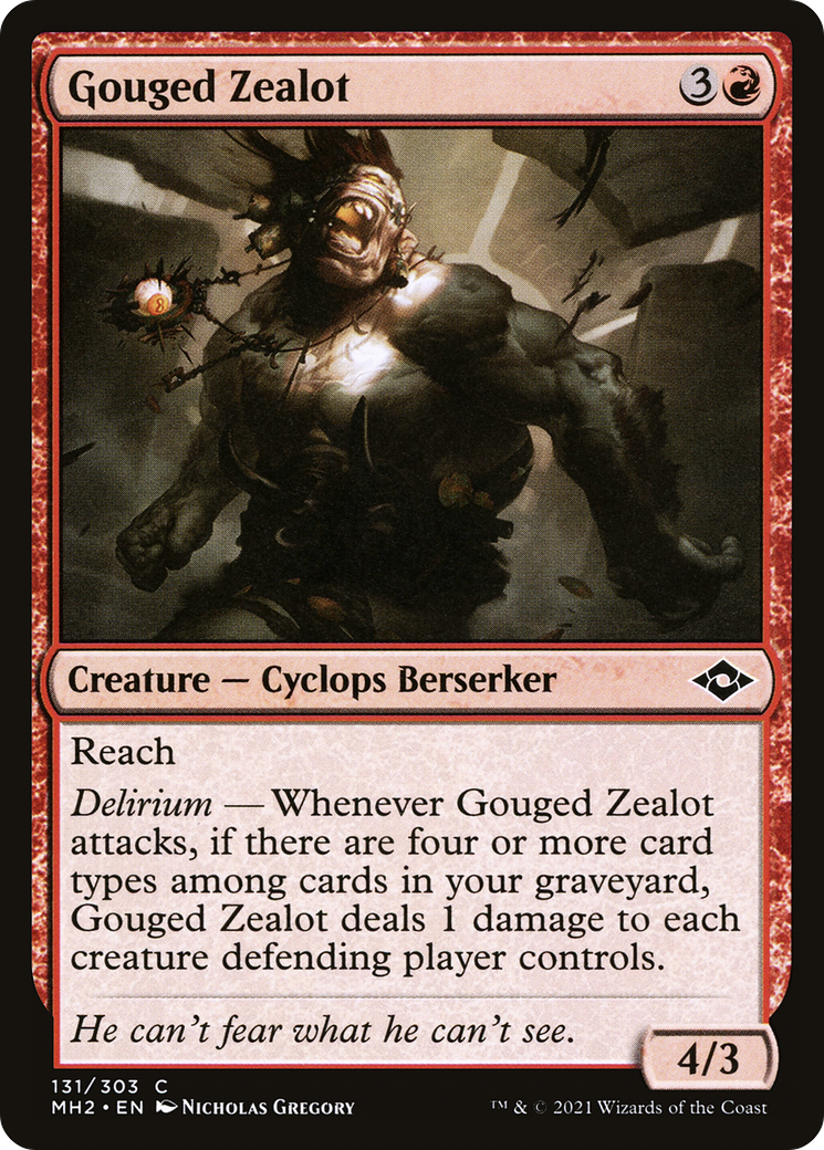 Gouged Zealot (MH2-131) [Modern Horizons 2] MTG Single Modern Horizons 2
