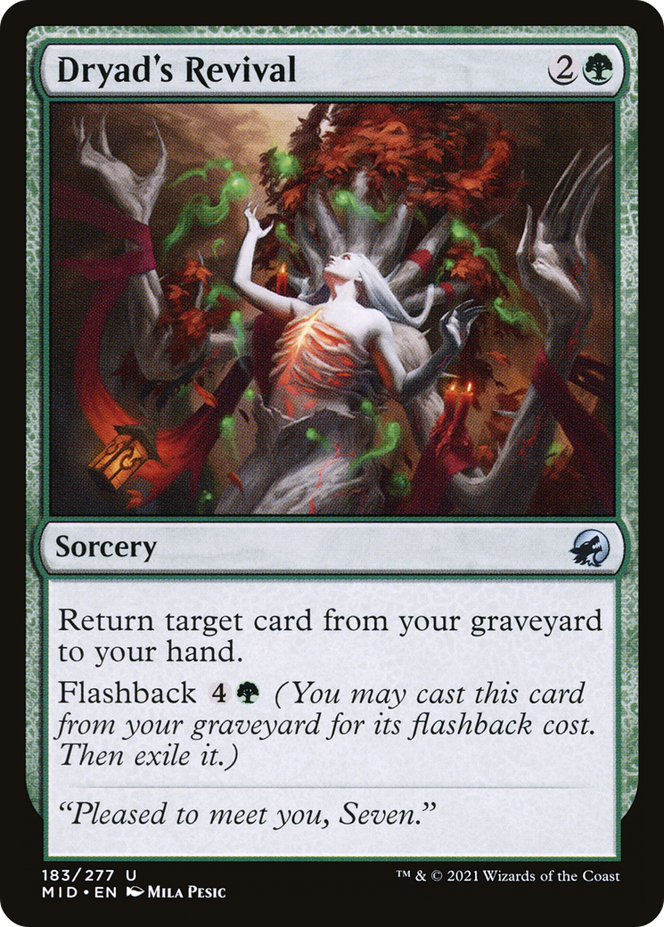 Dryad's Revival (MID-183) [Innistrad: Midnight Hunt] Foil MTG Single Wizards of the Coast