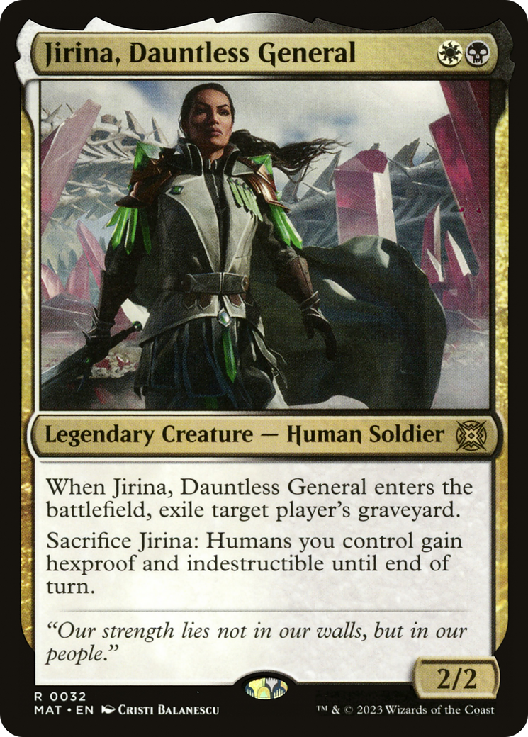 Jirina, Dauntless General (MAT-032) [March of the Machine: The Aftermath] MTG Single Wizards of the Coast