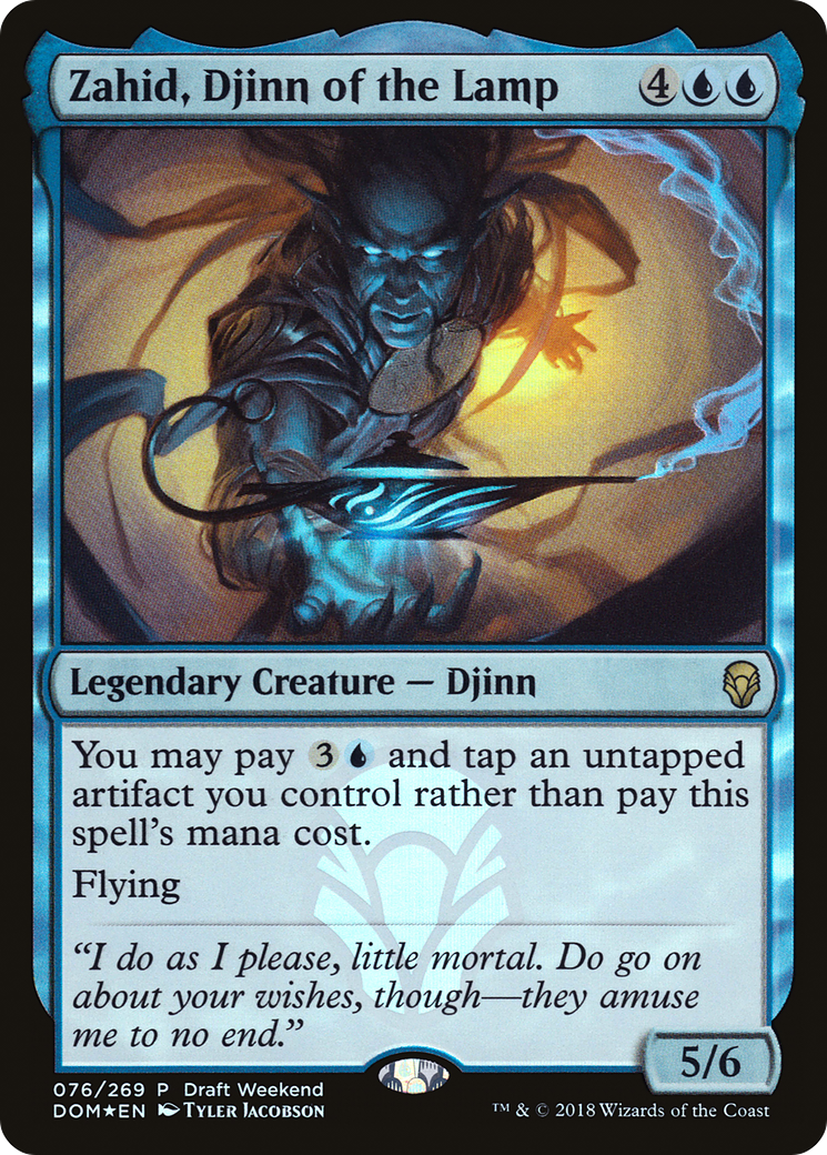 Zahid, Djinn of the Lamp (LARP-076) [Dominaria Promos] Foil MTG Single Wizards of the Coast