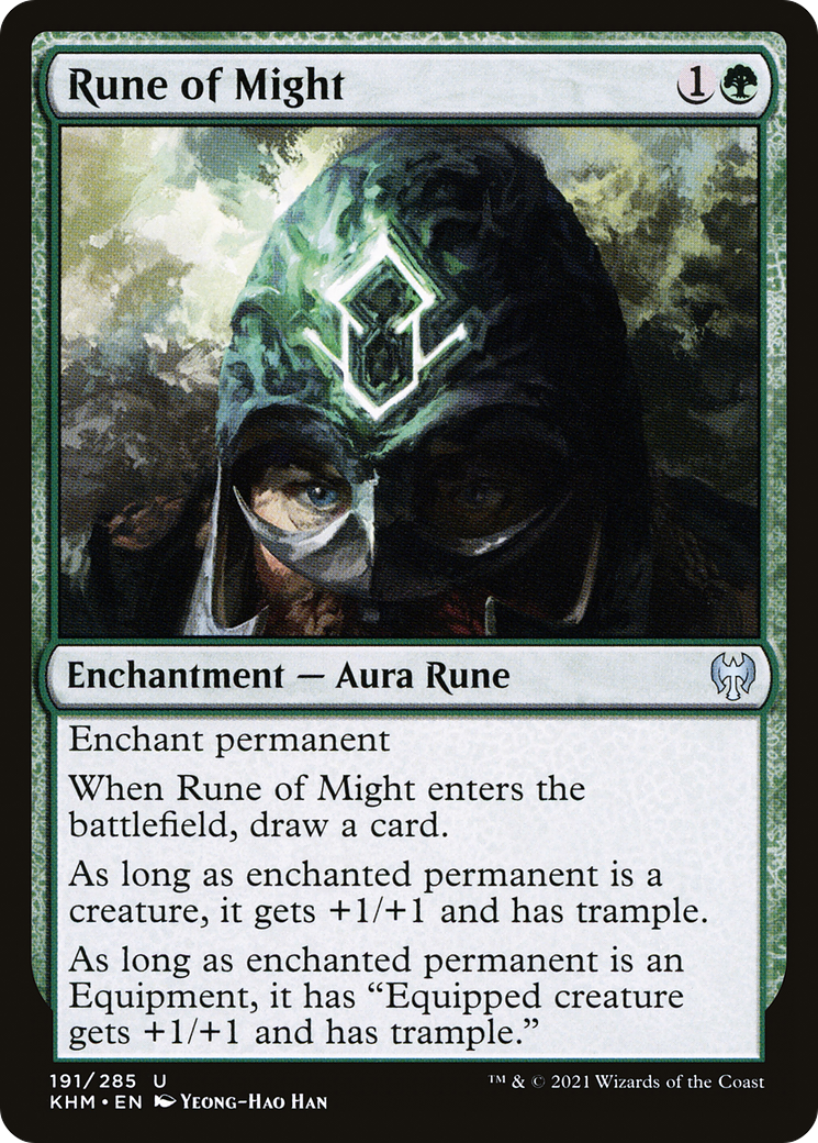 Rune of Might (KHM-191) [Kaldheim] MTG Single Wizards of the Coast