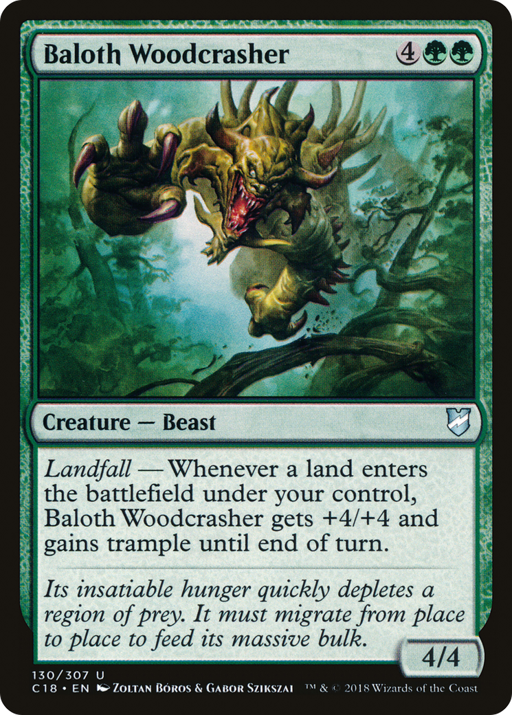 Baloth Woodcrasher (C18-130) [Commander 2018] MTG Single Wizards of the Coast