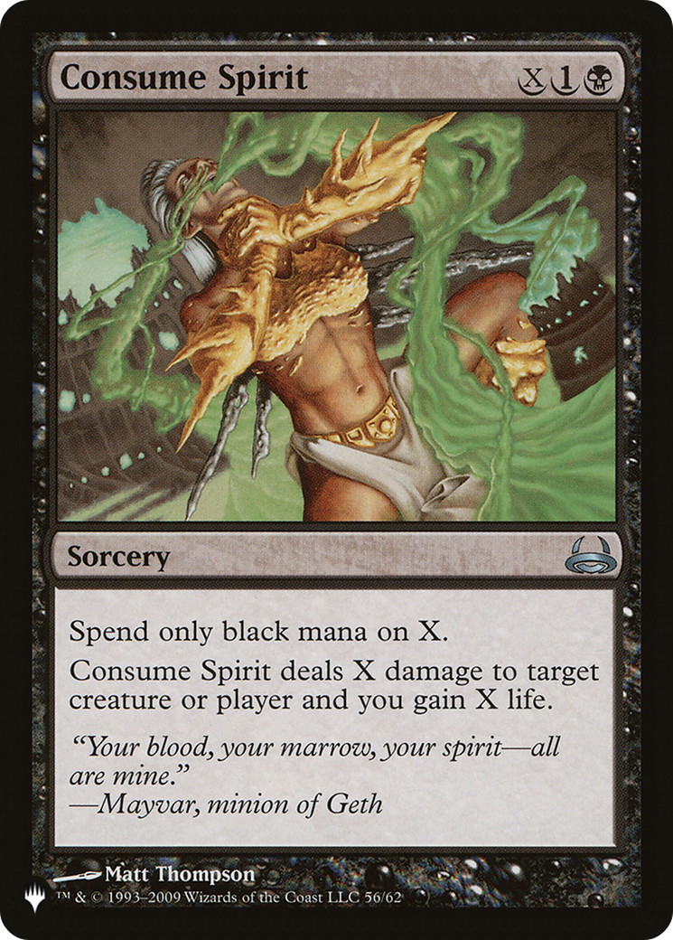 Consume Spirit (LIST-DDC-56) [Mystery Booster] The List MTG Single Wizards of the Coast