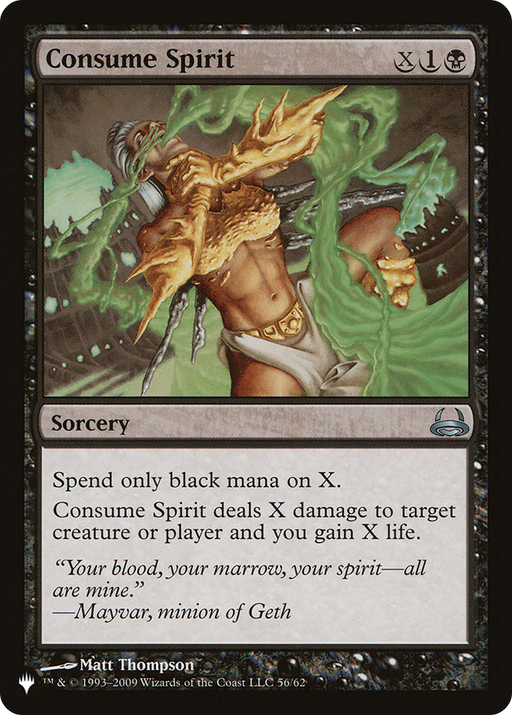 Consume Spirit (LIST-DDC-56) [Mystery Booster] The List MTG Single Wizards of the Coast