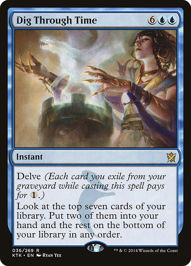 Dig Through Time (KTK-036) [Khans of Tarkir] Foil MTG Single Wizards of the Coast