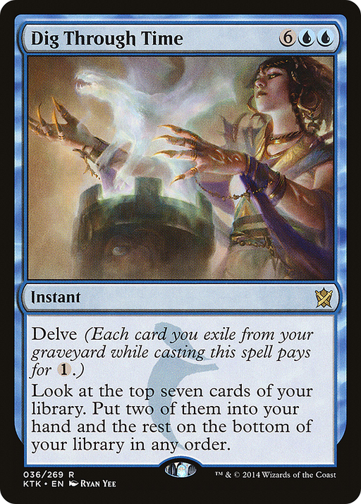 Dig Through Time (KTK-036) [Khans of Tarkir] Foil MTG Single Wizards of the Coast