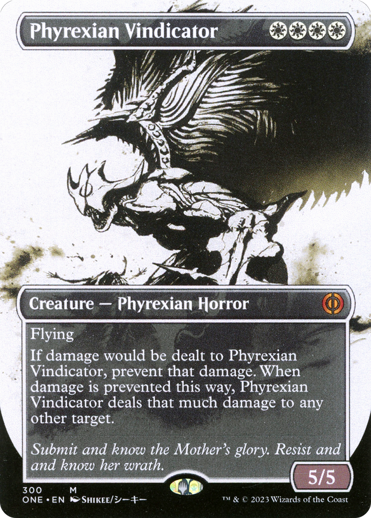 Phyrexian Vindicator (ONE-300) [Phyrexia: All Will Be One] (Showcase) (Borderless) MTG Single Wizards of the Coast