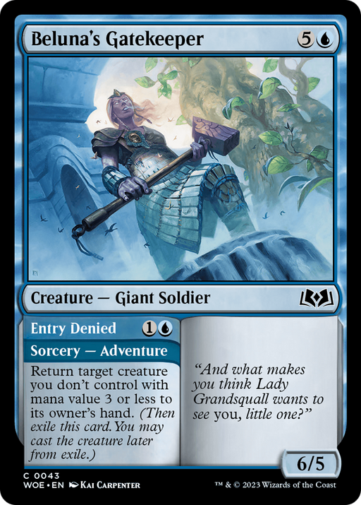 Beluna's Gatekeeper // Entry Denied (WOE-043) [Wilds of Eldraine] Foil MTG Single Wizards of the Coast