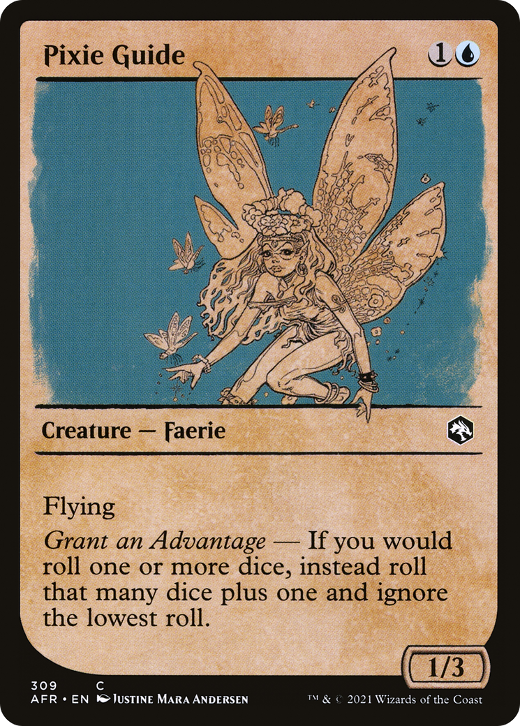 Pixie Guide (AFR-309) [Adventures in the Forgotten Realms] (Showcase) Foil MTG Single Wizards of the Coast