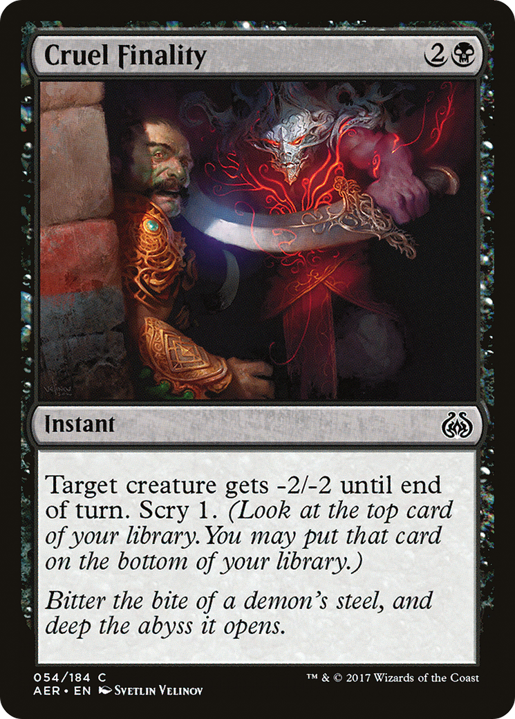 Cruel Finality (AER-054) [Aether Revolt] Foil MTG Single Wizards of the Coast