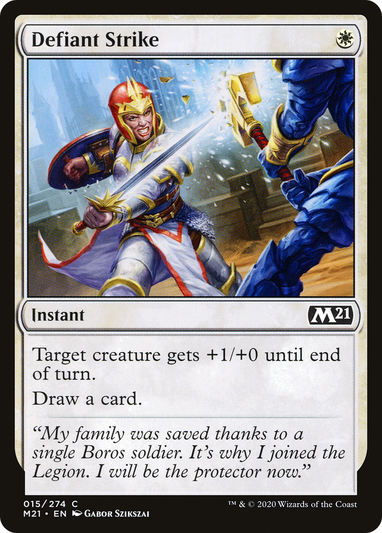 Defiant Strike (M21-015) [Core Set 2021] MTG Single Wizards of the Coast