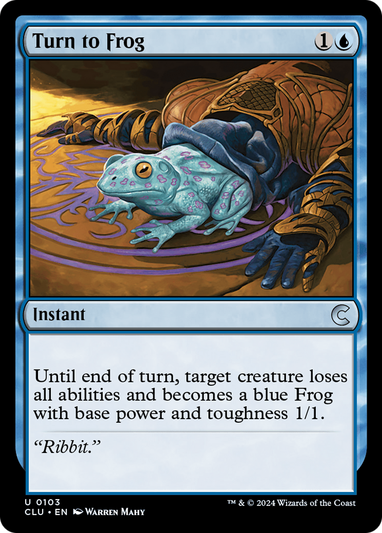 Turn to Frog (CLU-103) [Ravnica: Clue Edition] MTG Single Wizards of the Coast