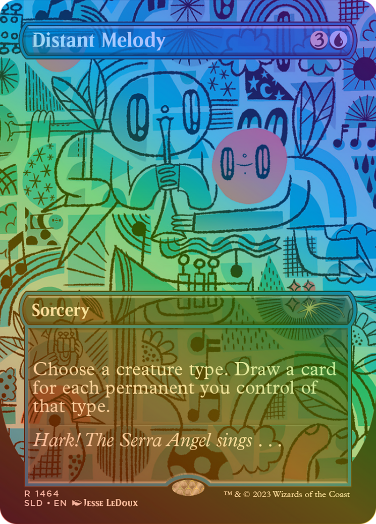 Distant Melody (1464) (Rainbow Foil) (SLD-1464) [Secret Lair] Drop (Borderless) Foil MTG Single Wizards of the Coast