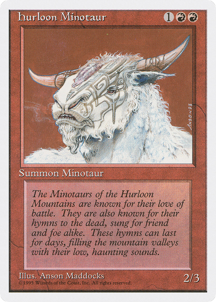 Hurloon Minotaur (4ED-202) [Fourth Edition] MTG Single Wizards of the Coast