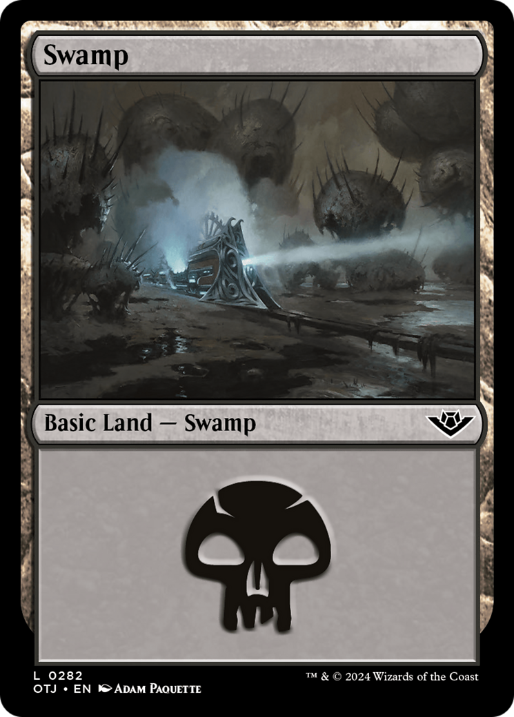 Swamp (0282) (OTJ-282) [Outlaws of Thunder Junction] Foil MTG Single Wizards of the Coast