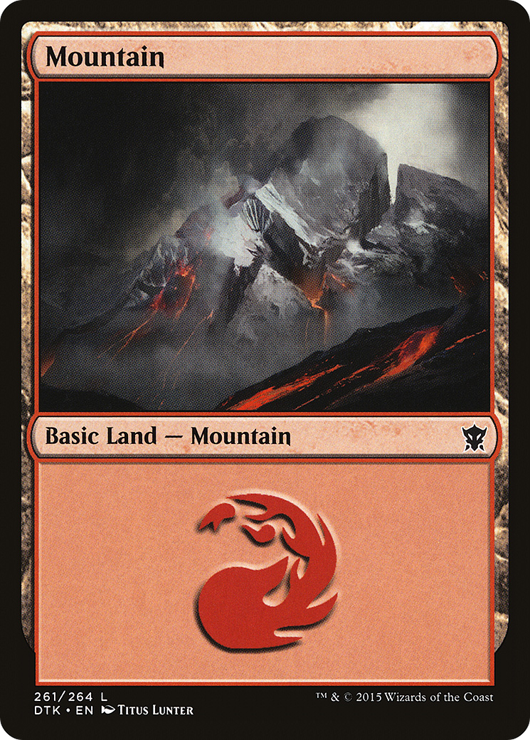 Mountain (261) (DTK-261) [Dragons of Tarkir] Foil MTG Single Wizards of the Coast