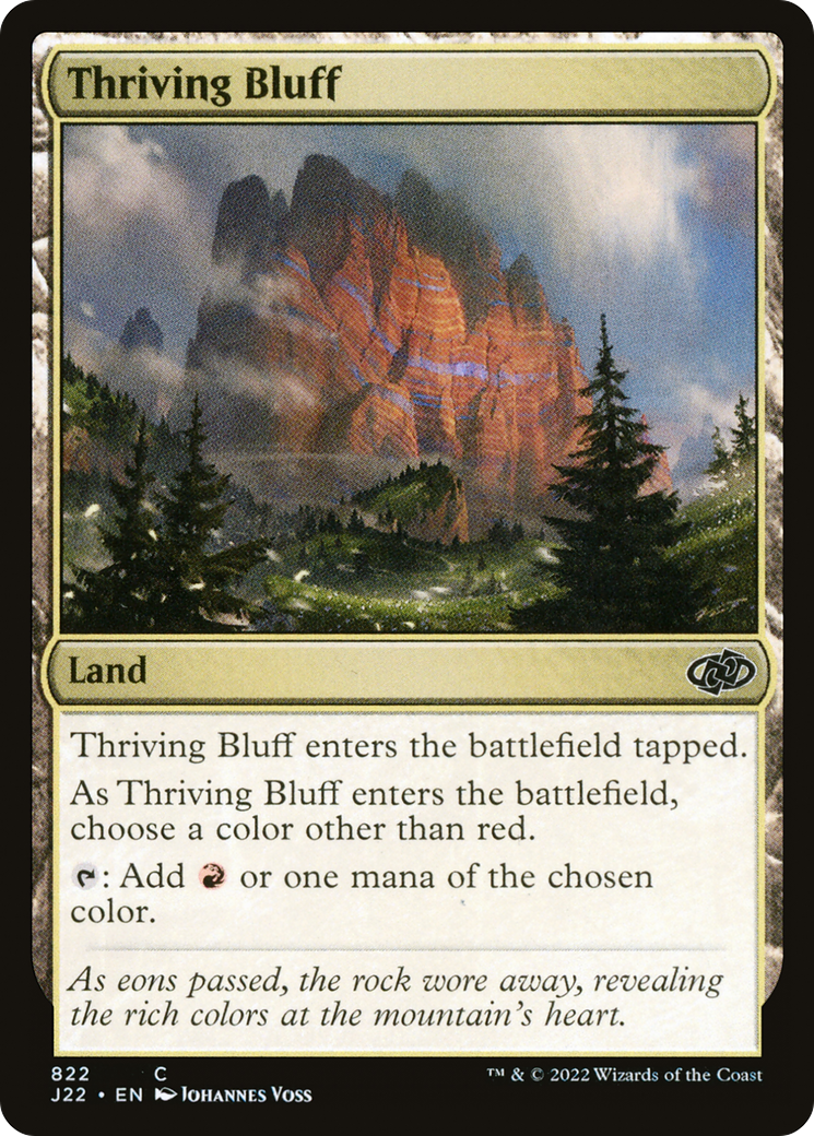 Thriving Bluff (J22-822) [Jumpstart 2022] MTG Single Wizards of the Coast